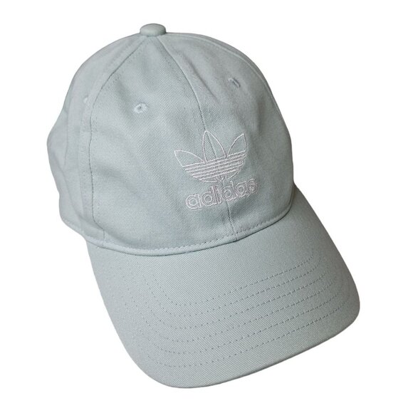 Adidas Ball Cap Hat Adjustable Back Light Blue Green Womens One Size - Picture 3 of 8
